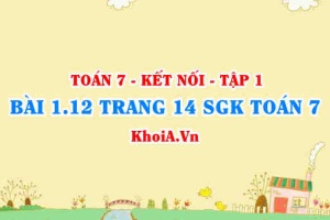 Bài 1.12 trang 14 SGK Toán 7 tập 1 Kết nối tri thức